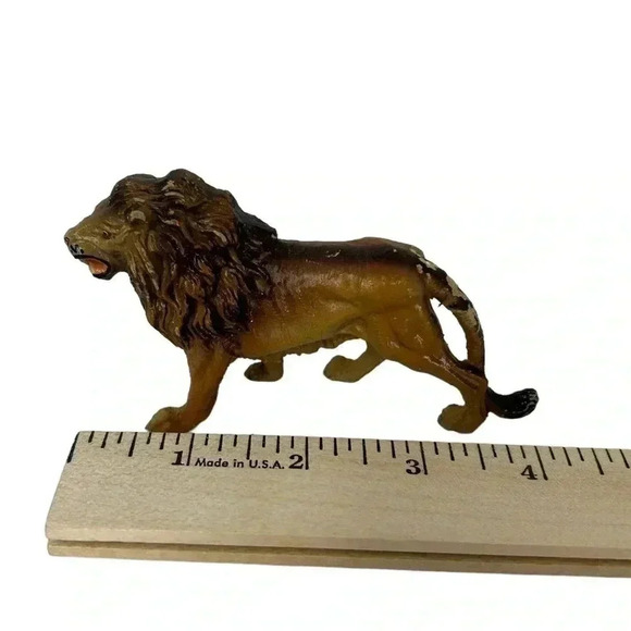 VINTAGE 1970s? HANDMADE HAND-PAINTED AFRICAN CLAY SAFARI ANIMAL FIGURINES SET - Picture 9 of 15